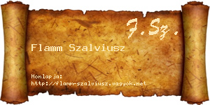 Flamm Szalviusz névjegykártya